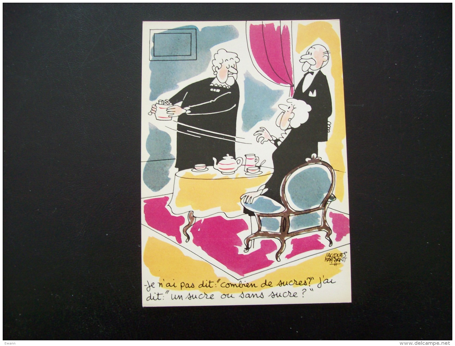Carte Postale Illustrée Par Jacques Faizant "les Vieilles Dames" - Faizant