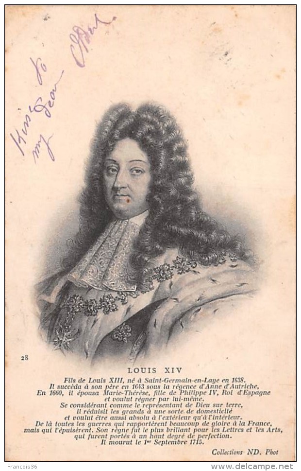 Lot de  46 CPA : pesonnages historiques Blanche de Castille, Louis XI, François I etc. - Voir SCANS