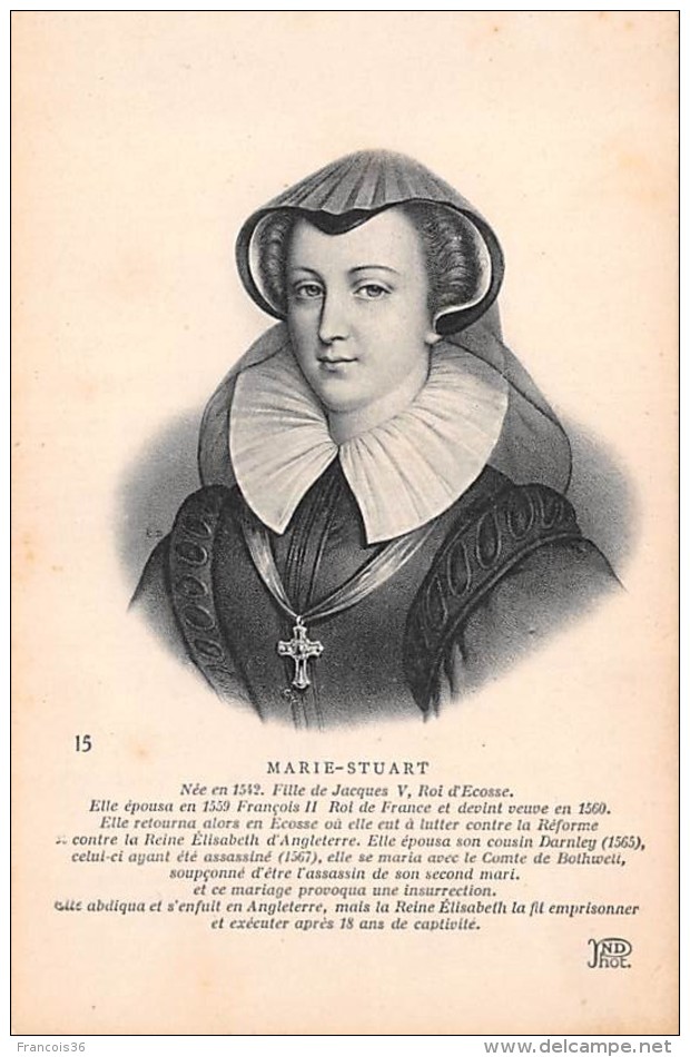 Lot de  46 CPA : pesonnages historiques Blanche de Castille, Louis XI, François I etc. - Voir SCANS