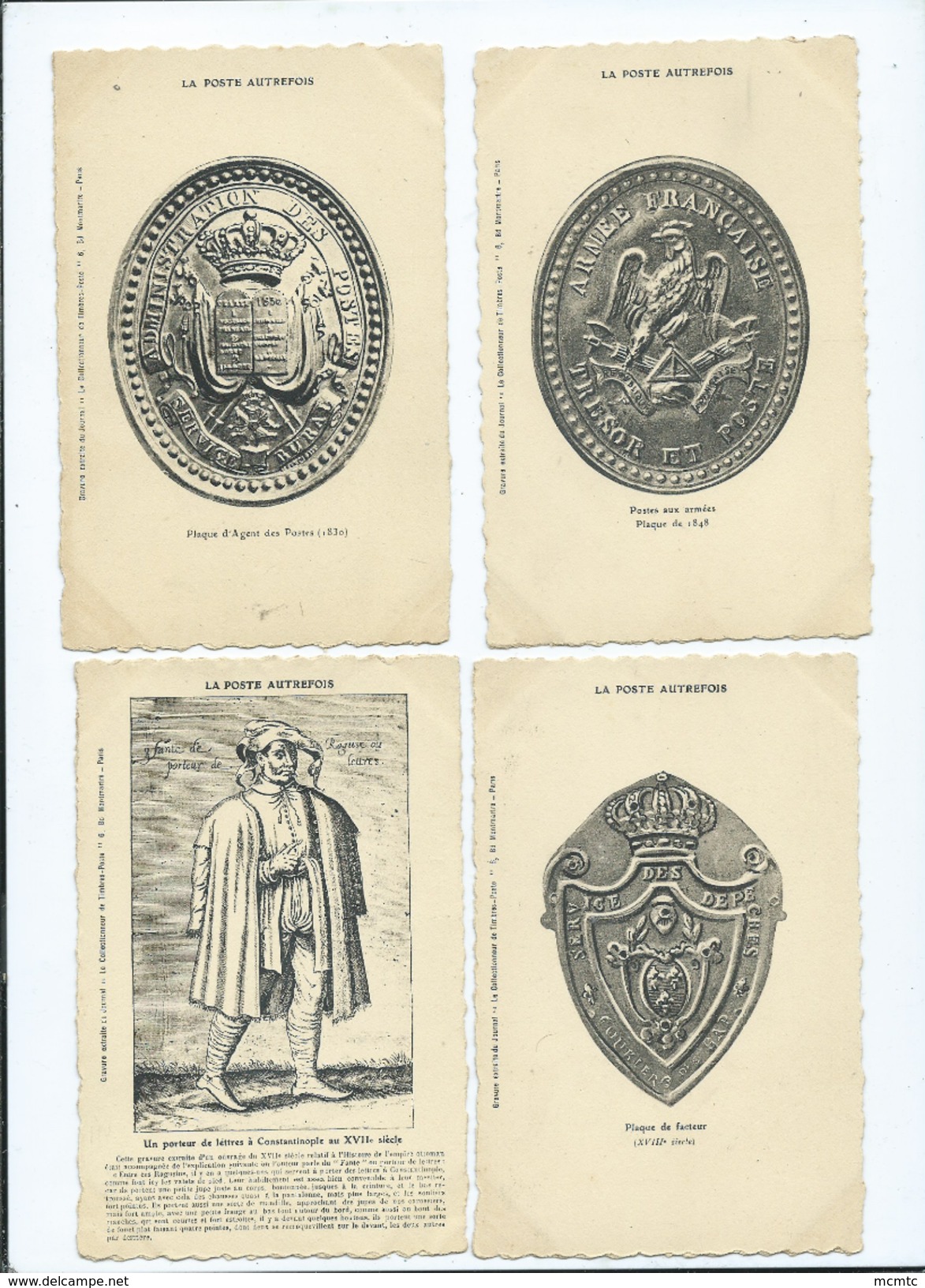 14 CPA - La Poste D'Autrefois  - La Poste Humoristique - Médaille Des Courriers Des Postes En 1786 - Autres & Non Classés