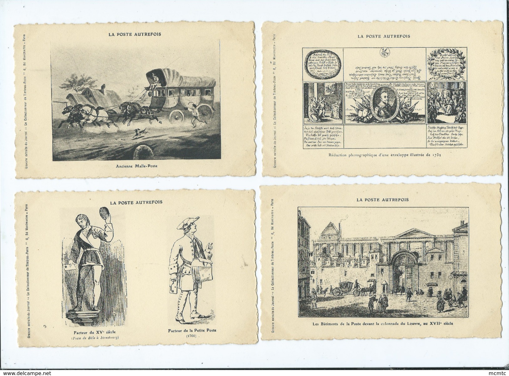 14 CPA - La Poste D'Autrefois  - La Poste Humoristique - Médaille Des Courriers Des Postes En 1786 - Otros & Sin Clasificación