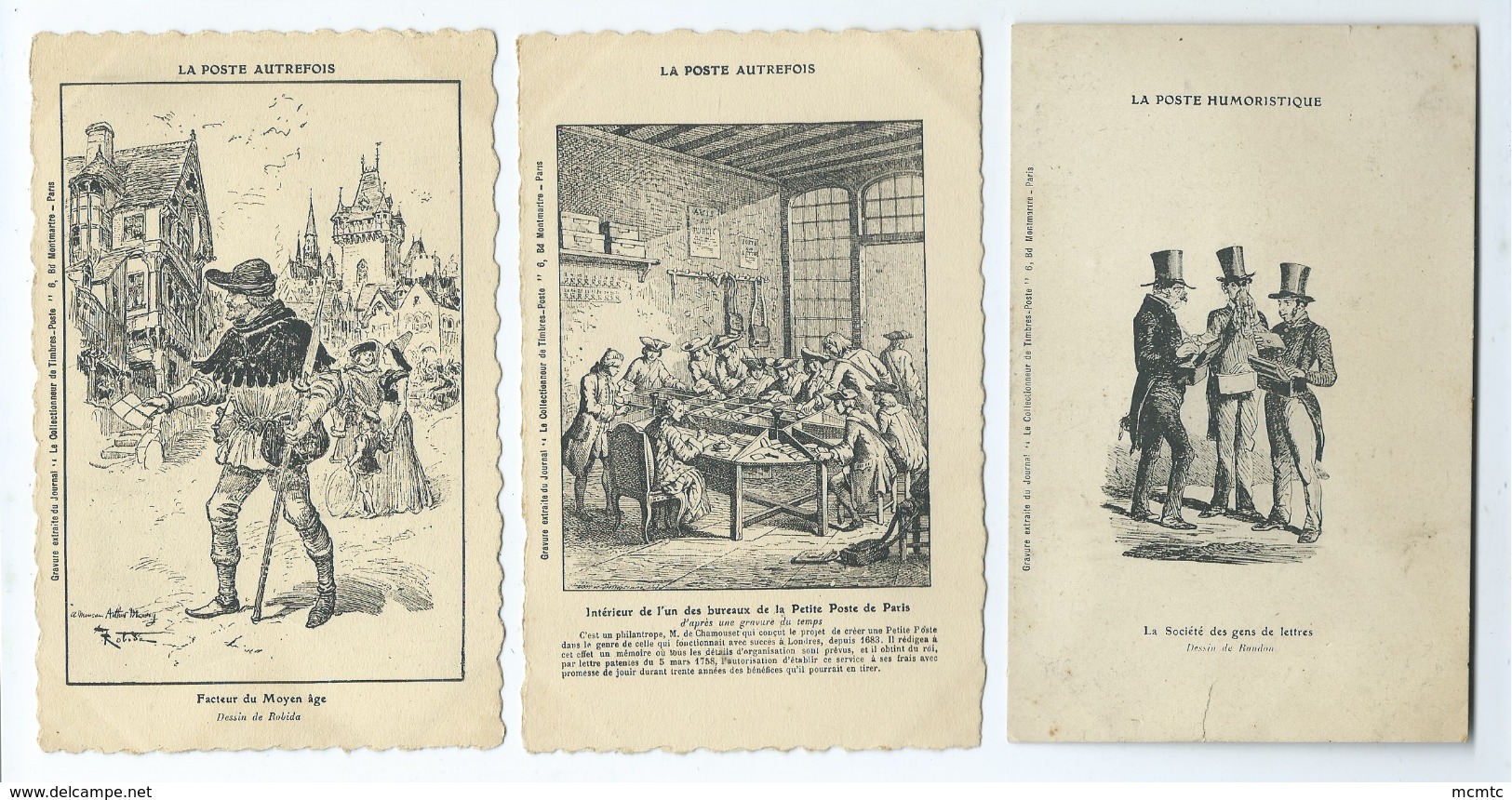 14 CPA - La Poste D'Autrefois  - La Poste Humoristique - Médaille Des Courriers Des Postes En 1786 - Sonstige & Ohne Zuordnung