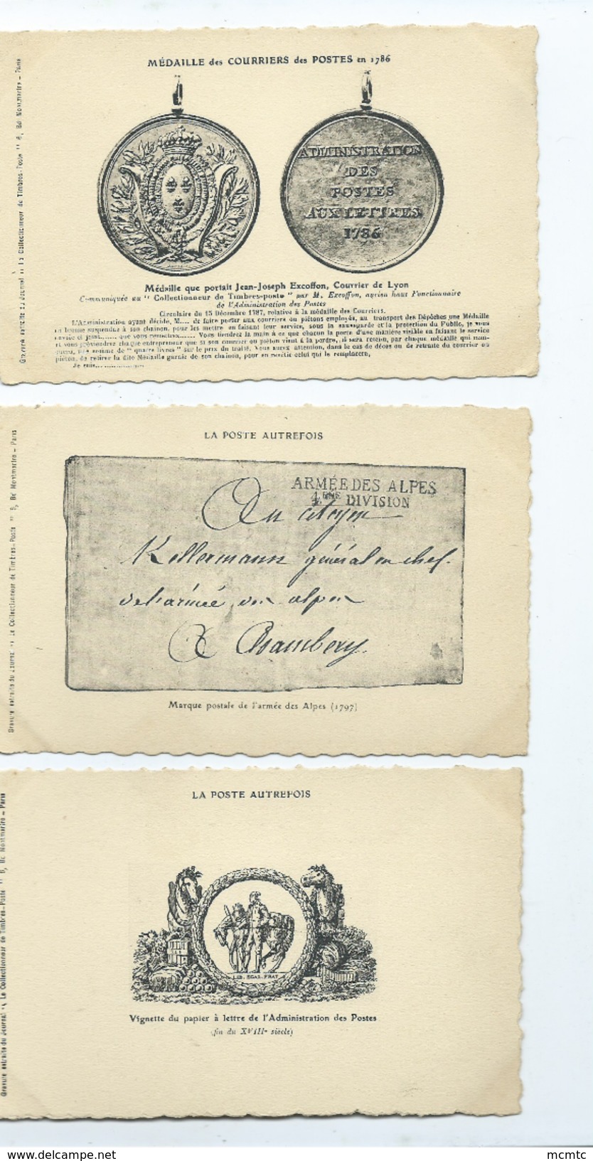 14 CPA - La Poste D'Autrefois  - La Poste Humoristique - Médaille Des Courriers Des Postes En 1786 - Other & Unclassified