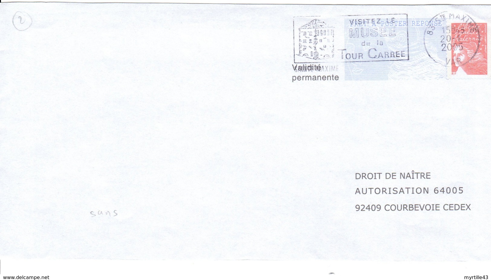 PAP Réponse Droit De Naitre - Oblitéré - N° 0407654 - Listos Para Enviar: Respuesta /Luquet