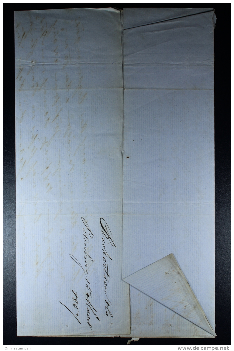 Russia: Complete Letter ST. Petersburg, Königsberg  To Arnhem Holland, Aus Russland  1857 2* FRANCO - ...-1857 Préphilatélie