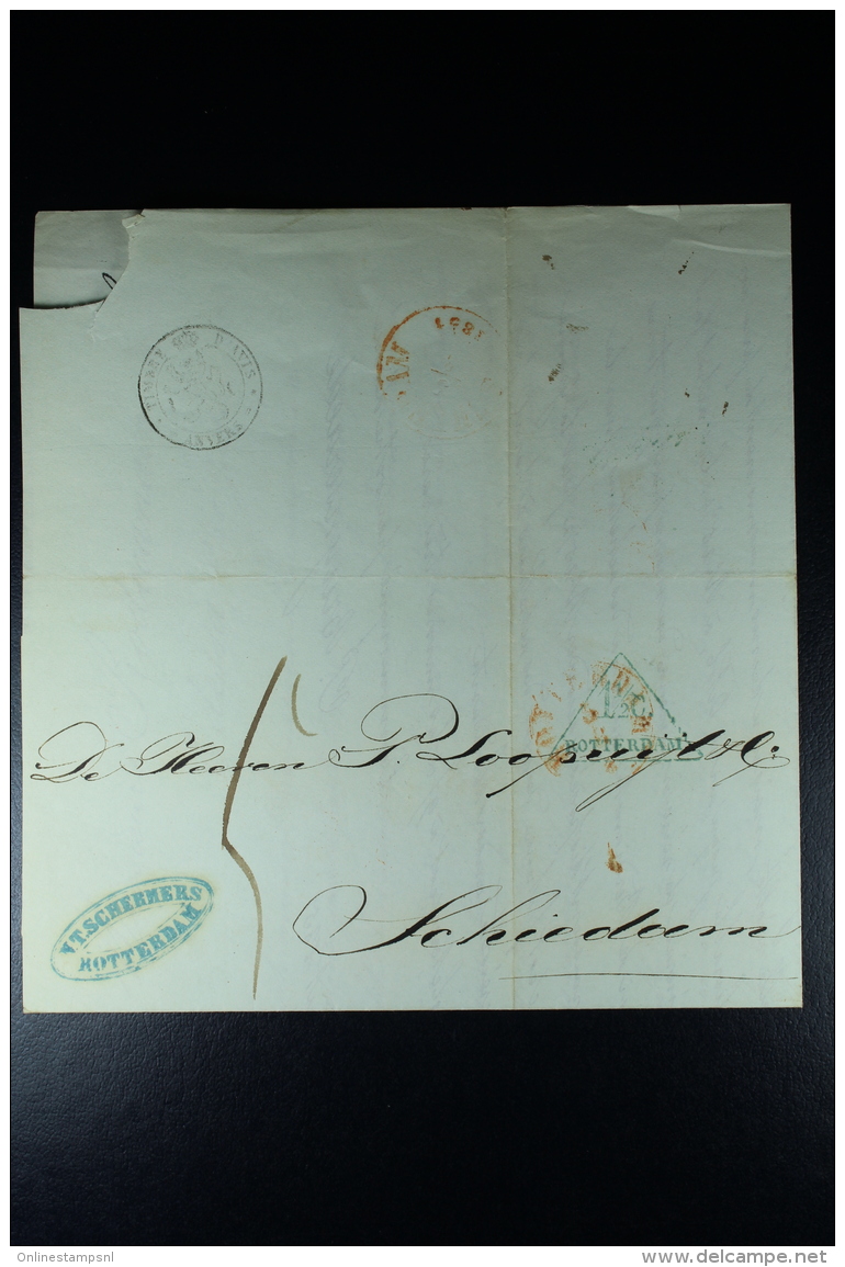 Russia: Complete Letter Odessa Via Antwerp To Rotterdam 1851  Postage Due  1,5 Cent Rotterdam In Triangle  RR - ...-1857 Voorfilatelie
