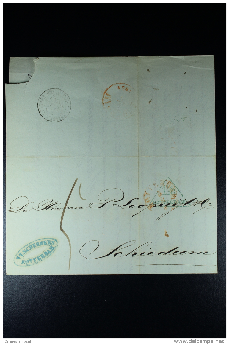 Russia: Complete Letter Odessa Via Antwerp To Rotterdam 1851  Postage Due  1,5 Cent Rotterdam In Triangle  RR - ...-1857 Vorphilatelie