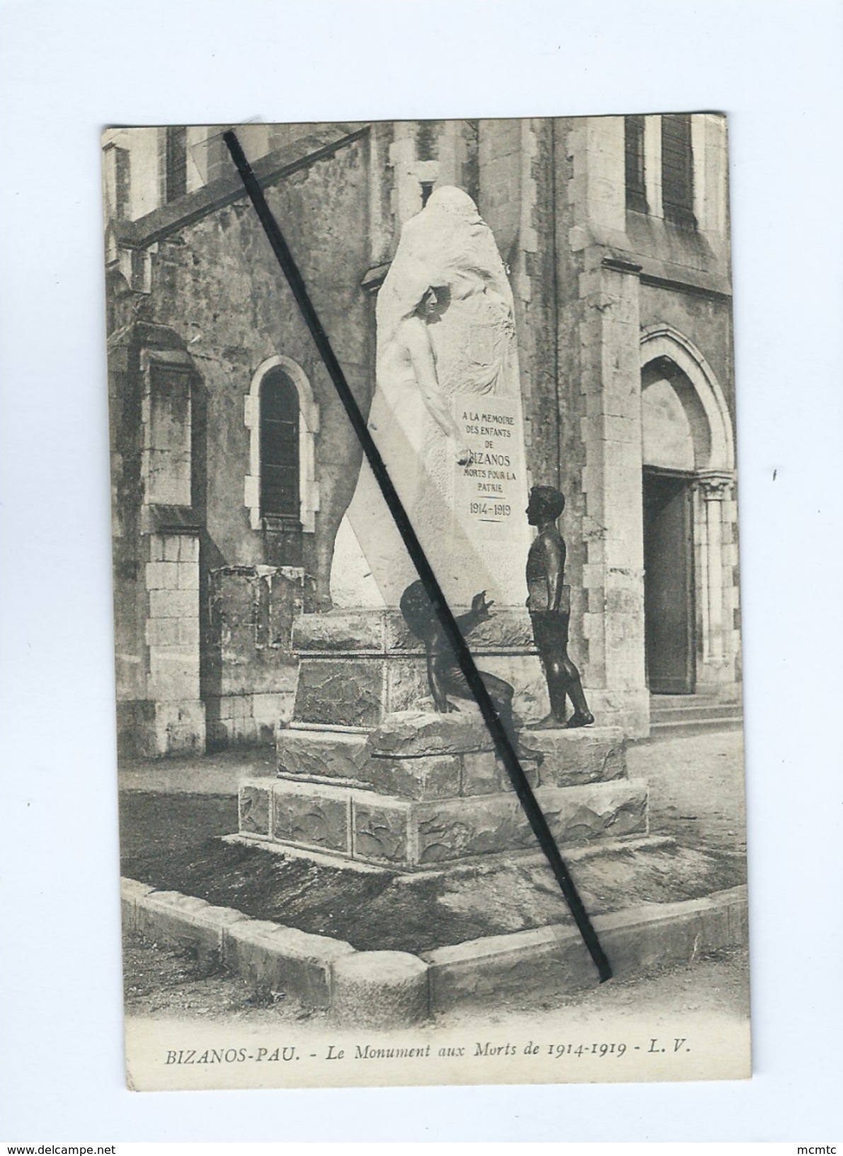 CPA Très Souple - Bizanos - Pau - Le Monument Aux Morts De 1914-1919 - Bizanos