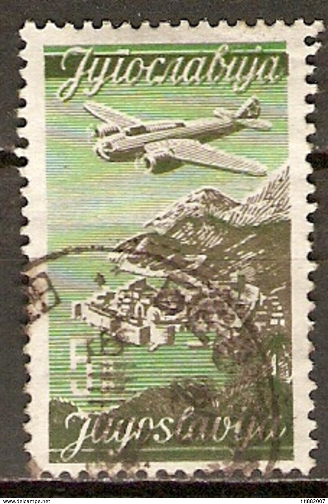 YOUGOSLAVIE     -    Aéro .   1947.   Y&T N° 20 Oblitéré.   Avion. - Poste Aérienne