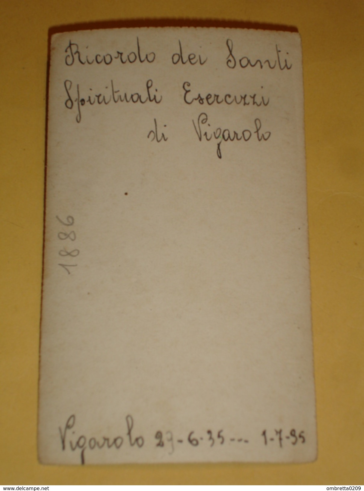 AR Dep.1886 - ECCE HOMO Gesù CORONA SPINE  Anno 1935 VIGAROLO,Borghetto Lodigiano,Lodi /santino Monocromo - Santini