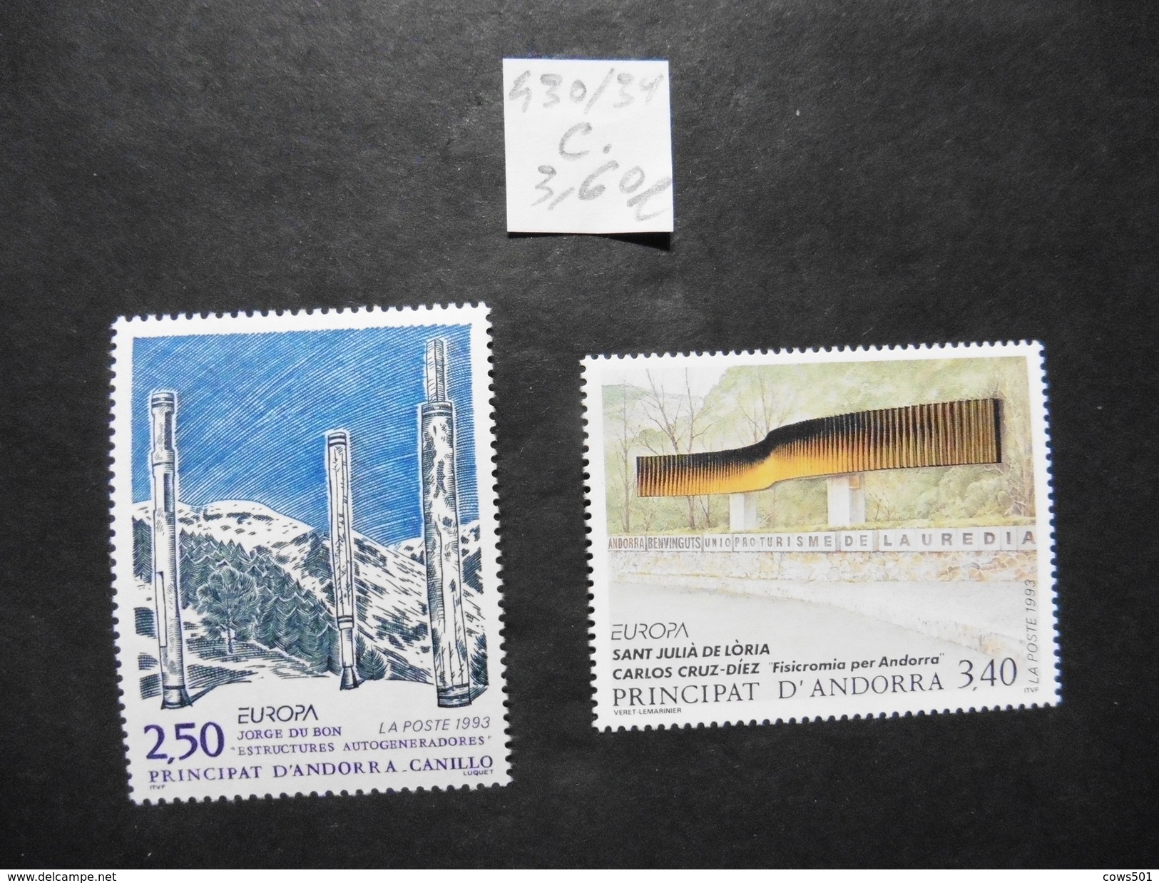 Andorre Français :2  Timbres  Neufs N° 430 / 431 - Collections