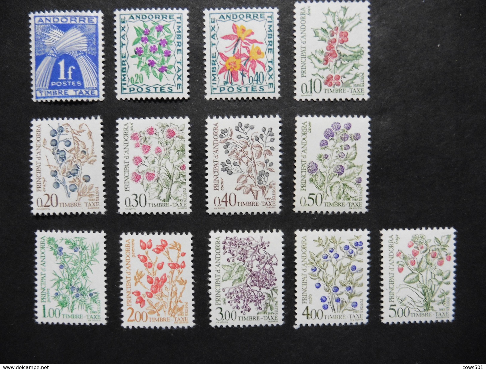 Andorre Français :6  Timbres  Taxe  Neufs - Unused Stamps