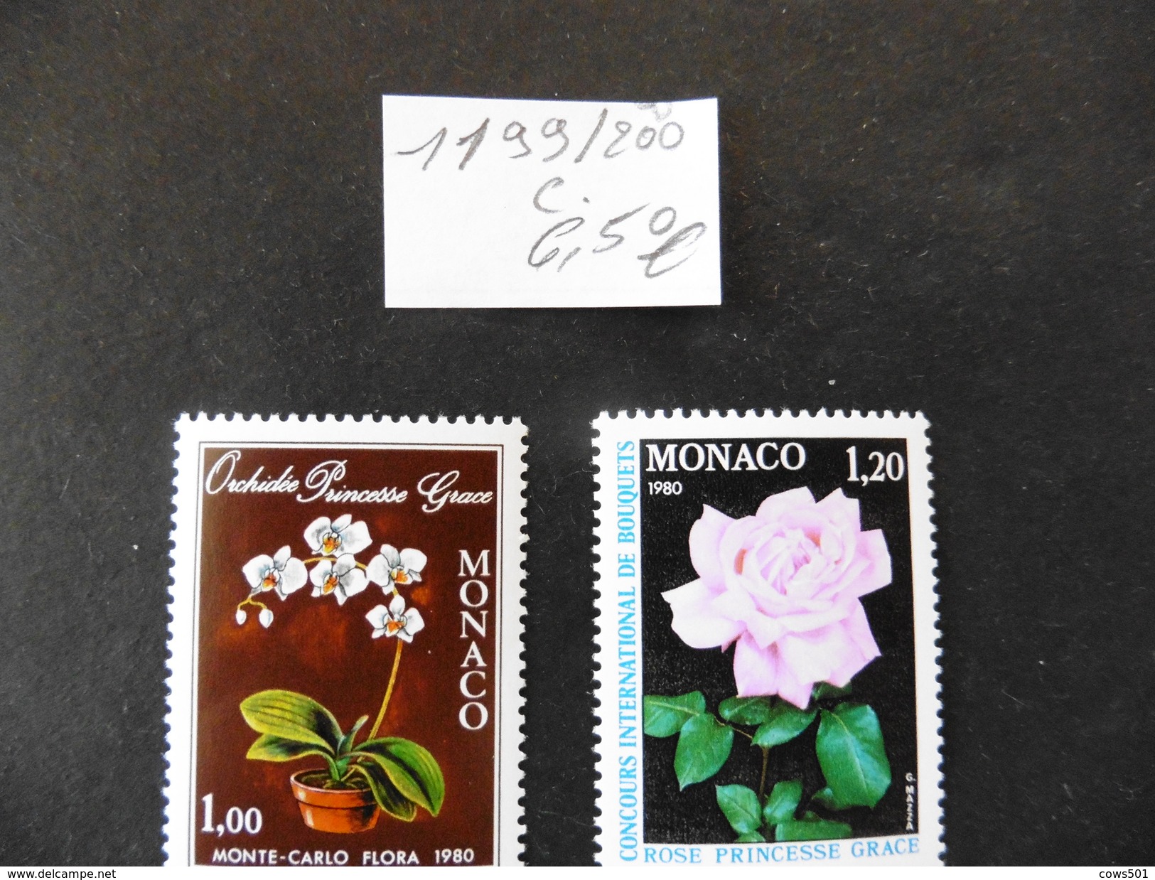 Monaco : 2 Timbres Neufs N° 1199 / 1200  Fleurs - Collections, Lots & Séries