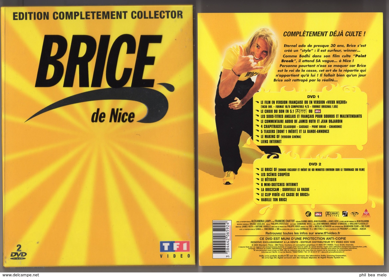 DVD EDITION COLLECTOR + POSTER + TATOO - BRICE DE NICE - JEAN DUJARDIN / CLOVIS CORNILLAC - Comedy