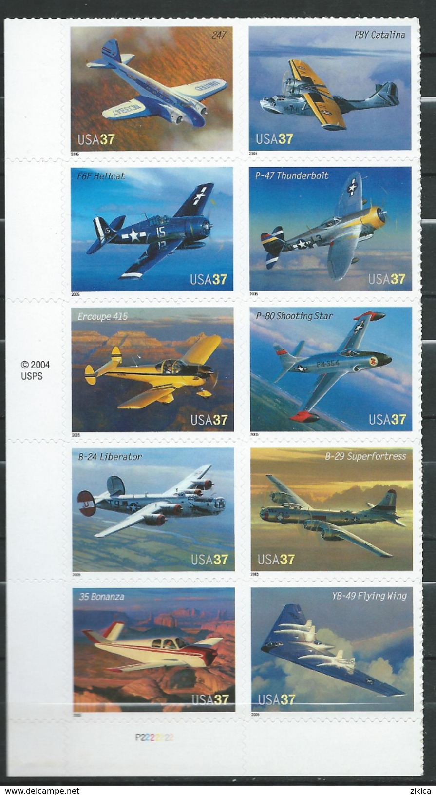 United States 2005 American Advances In Aviation - Self-Adhesive.MNH - Unused Stamps