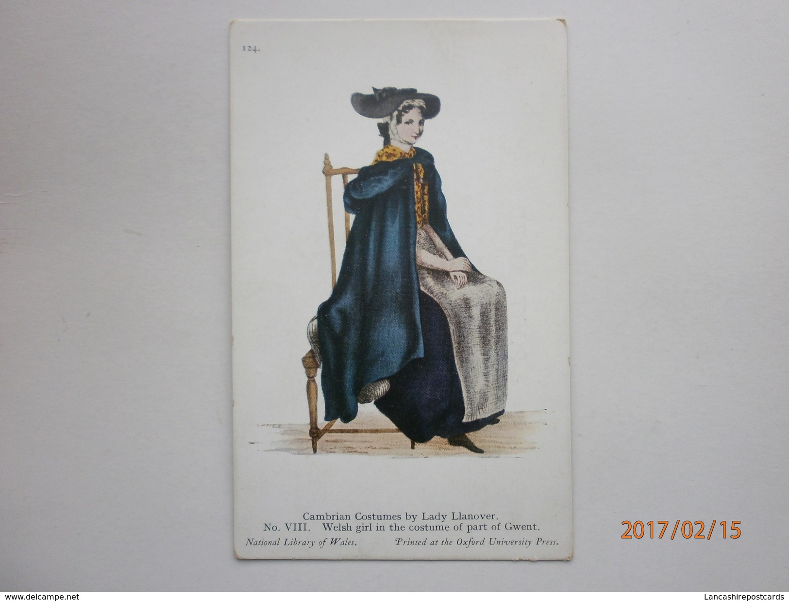 Postcard Cambrian Costumes By Lady Llanover Welsh Girl In The  Costume Of Part Of Gwent My Ref B1799 - Costumes