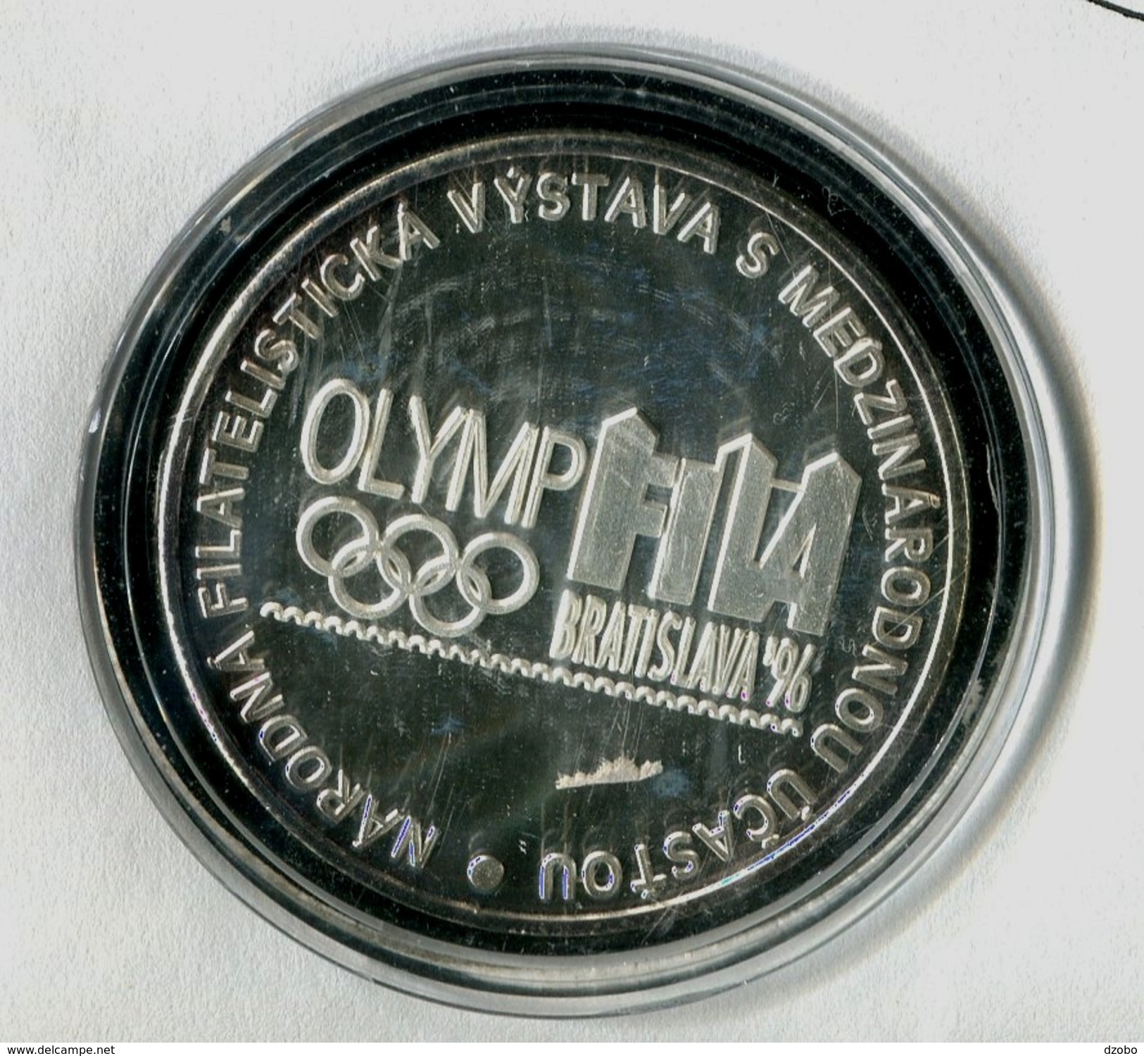 590-SLOVAKIA Prepaid Envelope Philatelic Exhibit.-Olymphilex Qualification For Atlanta 1996 Medal For Exhibit In Bubble - Sommer 1996: Atlanta