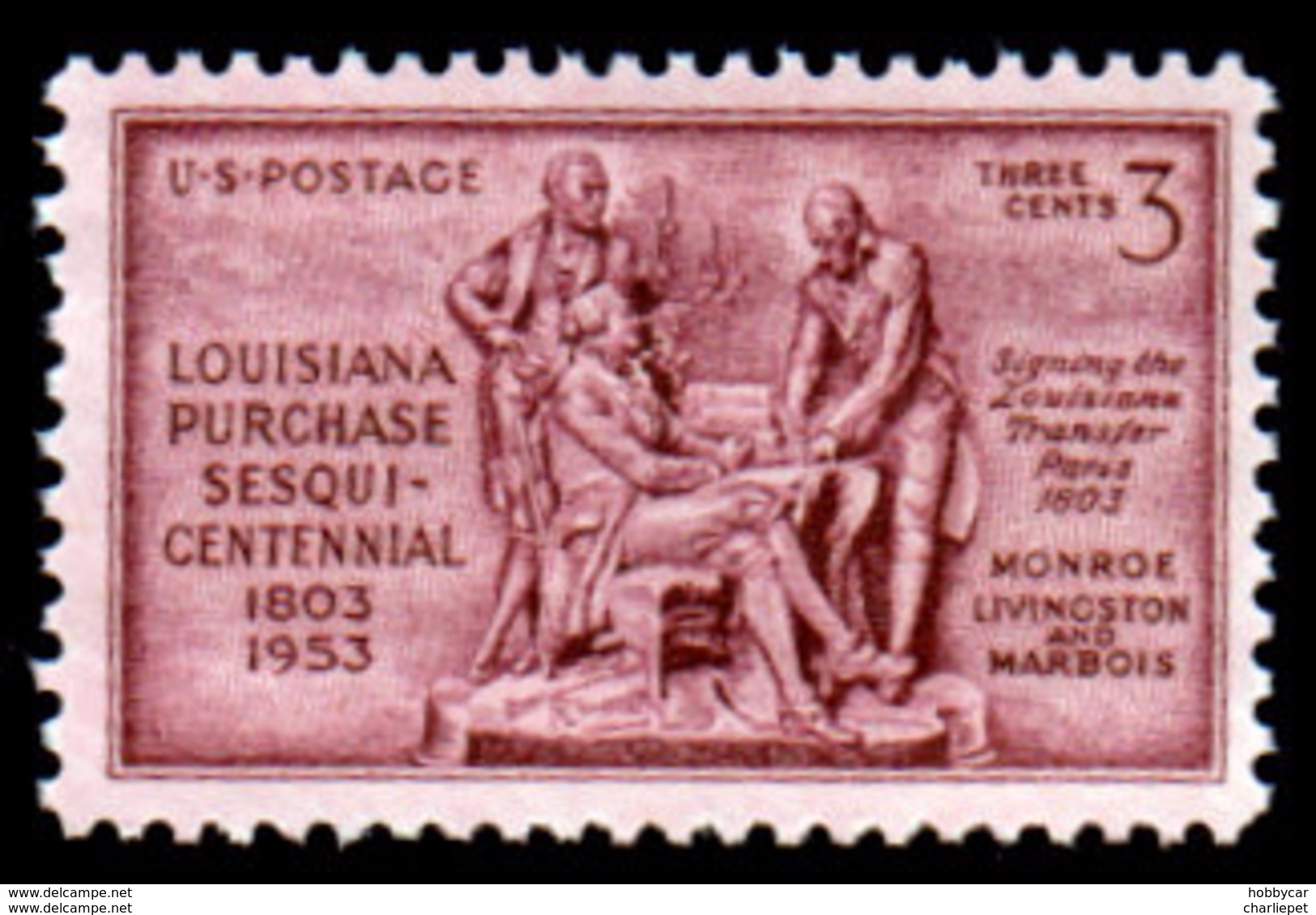 United States  1953 Scott # 1020, Louisiana Purchase, 3c MNH This Is A Stock Photo - Unused Stamps