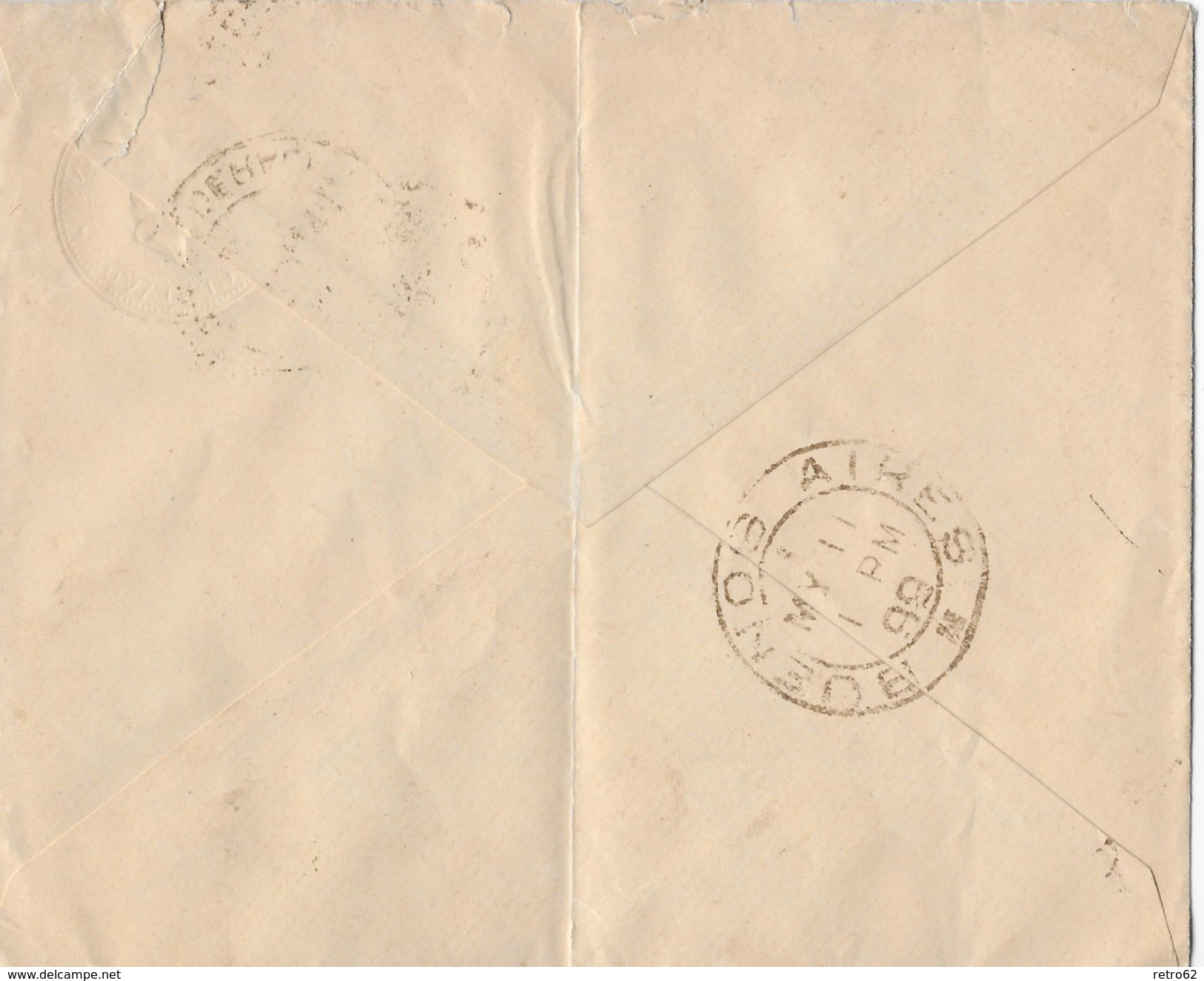 REPUBLICA  ARGENTINA &rarr; Letter To Buenos Aires   &#x25BA;5 Centavos 1899&#x25C4; - Entiers Postaux