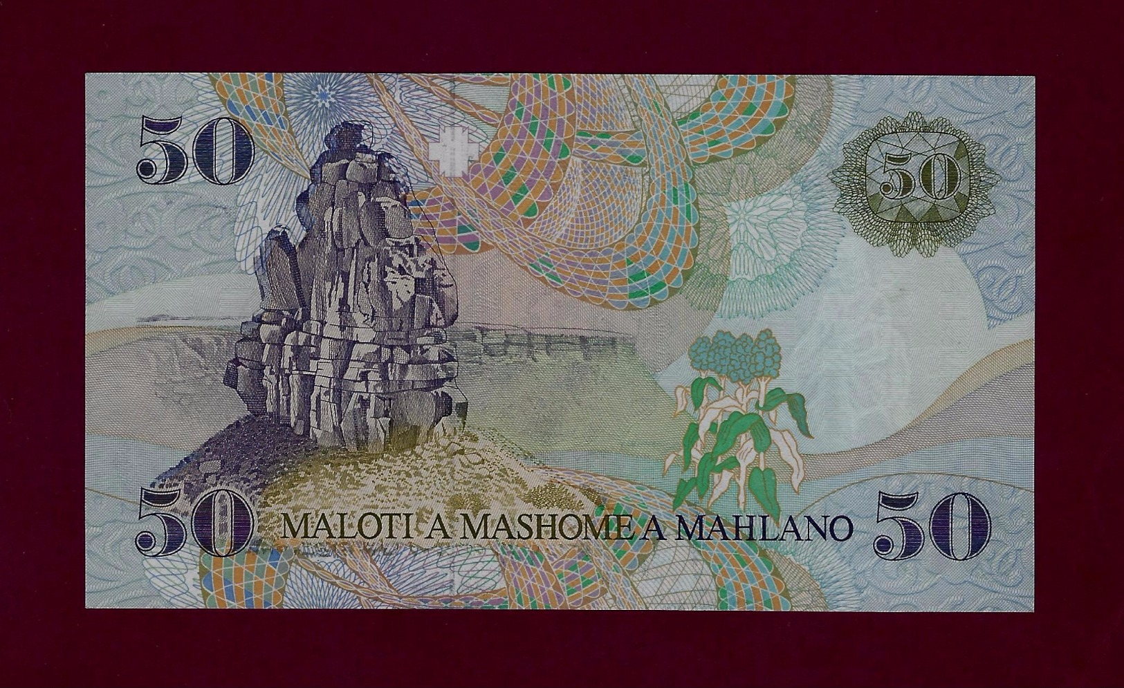 LESOTHO LESOTO 50 Maloti 1992 P-14 UNC RARE NOTE SOUTH AFRICA EAST EQUATORIAL - Lesoto