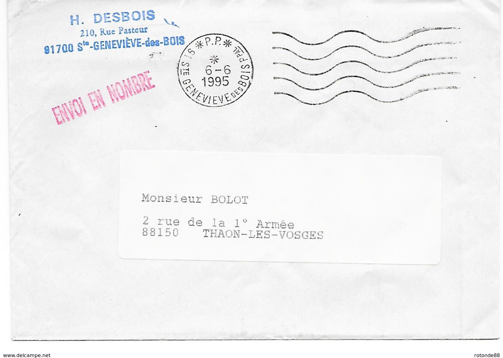 91 - SAINTE GENEVIEVE DES BOIS Ppal - P P  DU 06/06/1995 - Mechanical Postmarks (Advertisement)