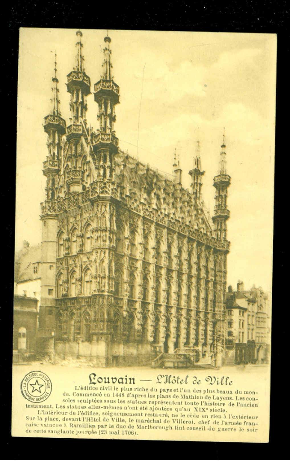 Reclame  Publicité Cartes Postales  Carte Postale  Postkaarten  Postkaart - Imprimerie E.DESAIX , Aywaille - Vue Louvain - Publicité