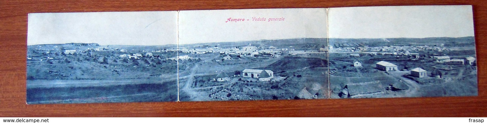 Erytrée Eritrea Colonie Italienne Cpa -PANORAMA ASMARA TRIPLE TRES RARE 1908 - Erythrée