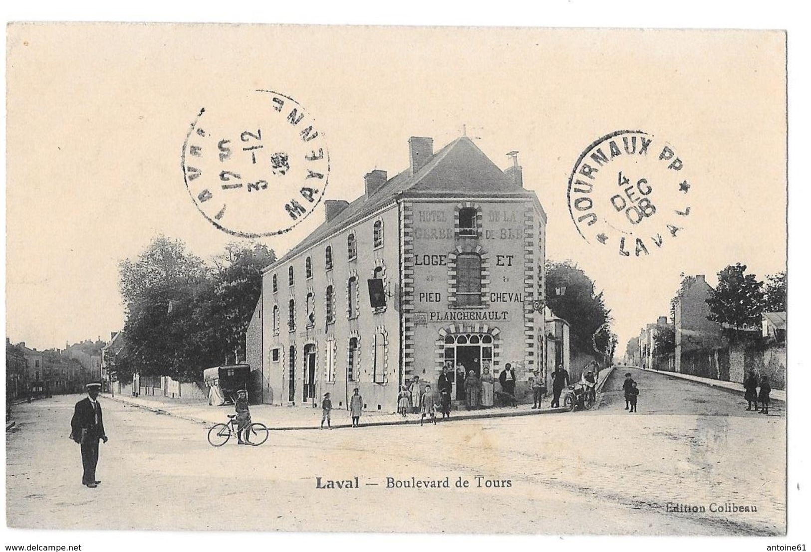 LAVAL - Boulevard De Tours - (Hôtel De La Gerbe De Blé Planchenault) - Laval
