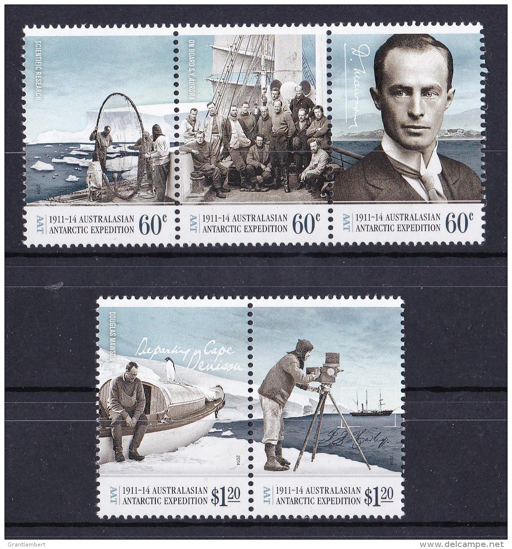 Australian Antarctic 2014 - 1914 Expedition - Homeward Bound Set Of 5 MNH - Unused Stamps