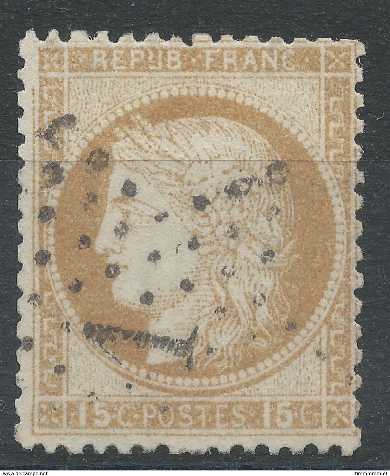 Lot N°34943   Variété/n°55, Oblit étoile Chiffrée 1 De PARIS (Pl De La Bourse), Filet OUEST - 1871-1875 Ceres