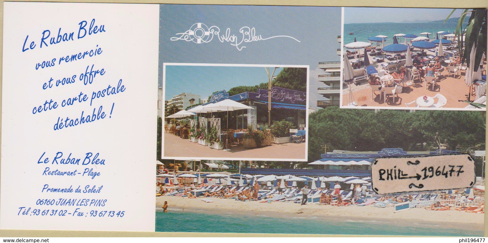 06 Juan-les-Pins  - Cpsm / Restaurant "Le Ruban Bleu". - Juan-les-Pins