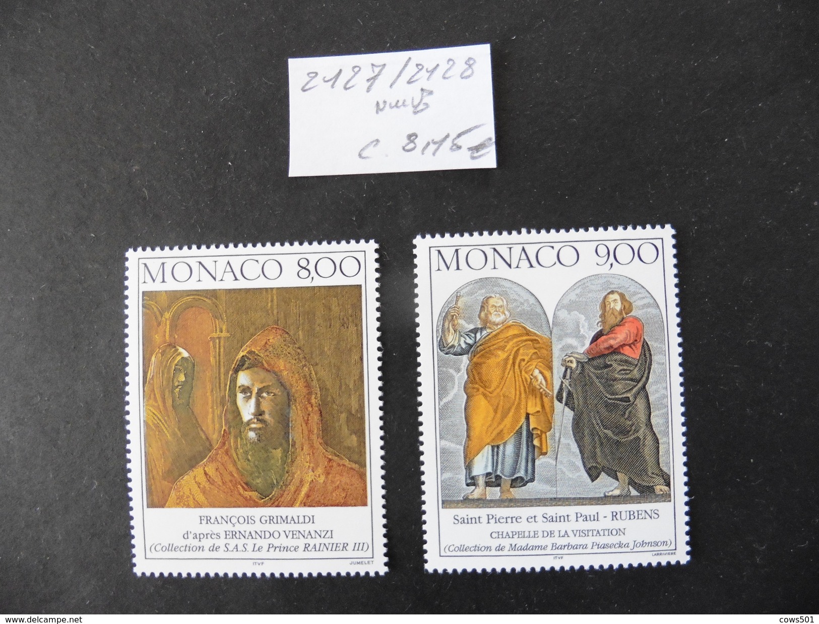 Monaco : 2 Timbres Neufs  Fran9ois Grimaldi - Lots & Serien