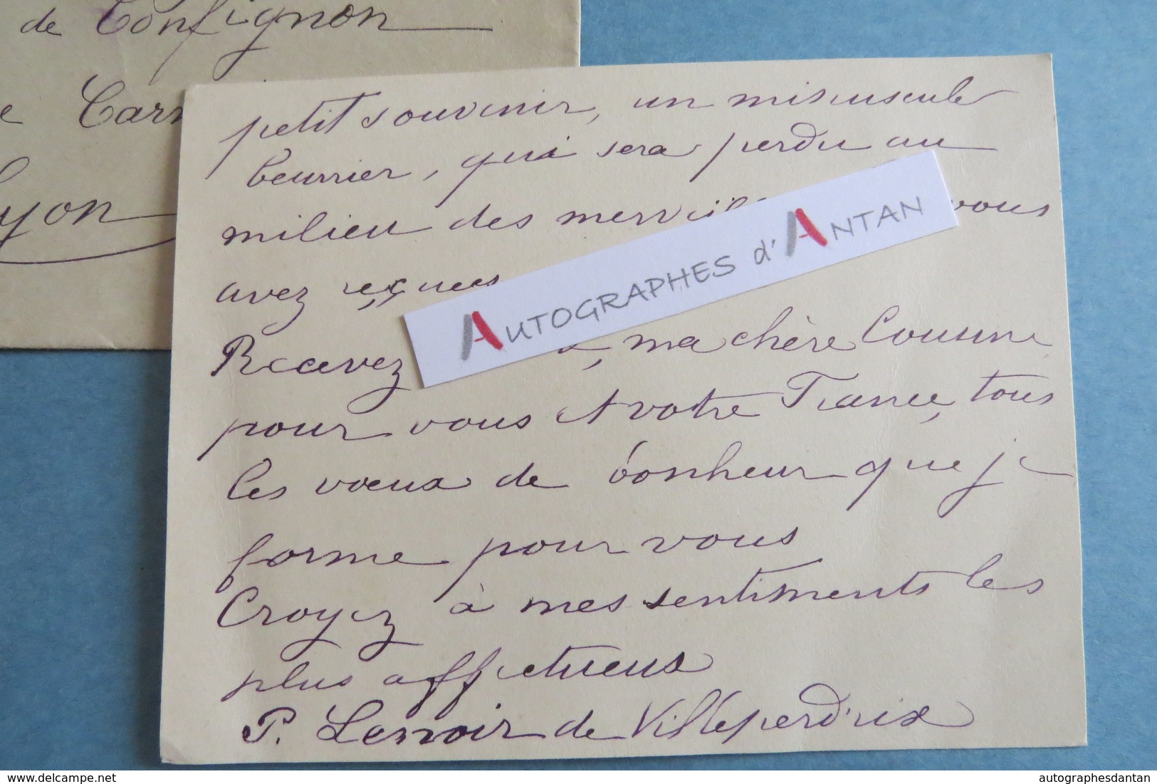 CVAS 1932 P. Lenoir De VILLEPERDRIX > Famille De MORAND à Lyon - NIMES - Carte Lettre Autographe Noblesse Aristocratie - Altri & Non Classificati