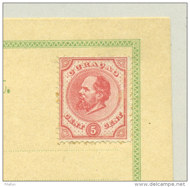 Curacao - 1877 -Briefkaart G-I Met Frankering 5 Cent Willem III - Ongebruikt - Curaçao, Nederlandse Antillen, Aruba