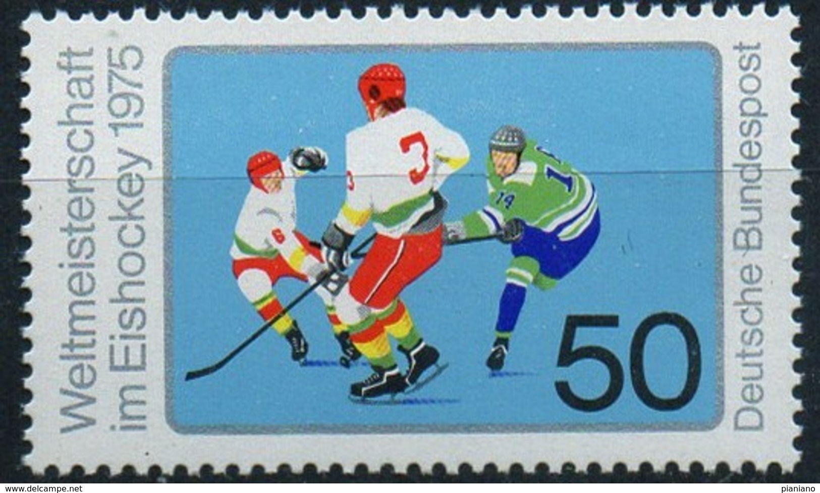 PIA - GERMANIA - 1975 : Campionati Del Mondo Di Hochey Su Ghiaccio  -  (Yv 684) - Hockey (su Ghiaccio)