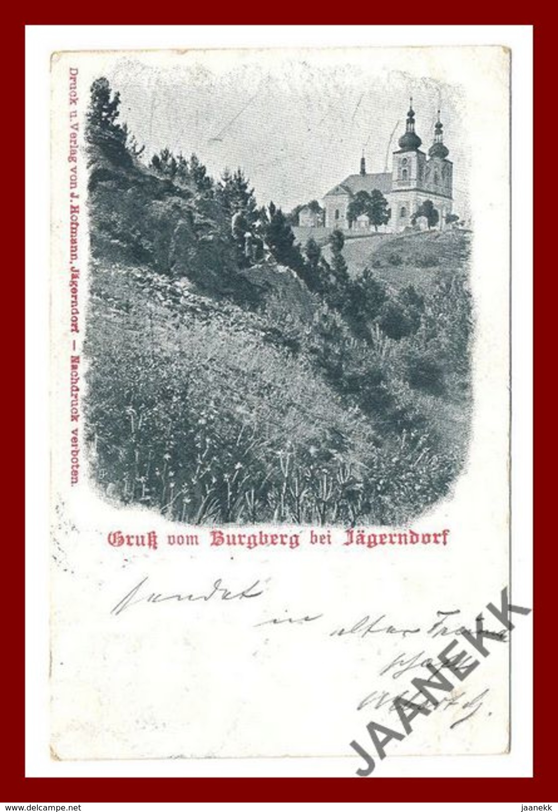 KRNOV Gruß Vom Burgberg Bei Jägerndorf, 1899, Verlag J. Hofmann - Tschechische Republik