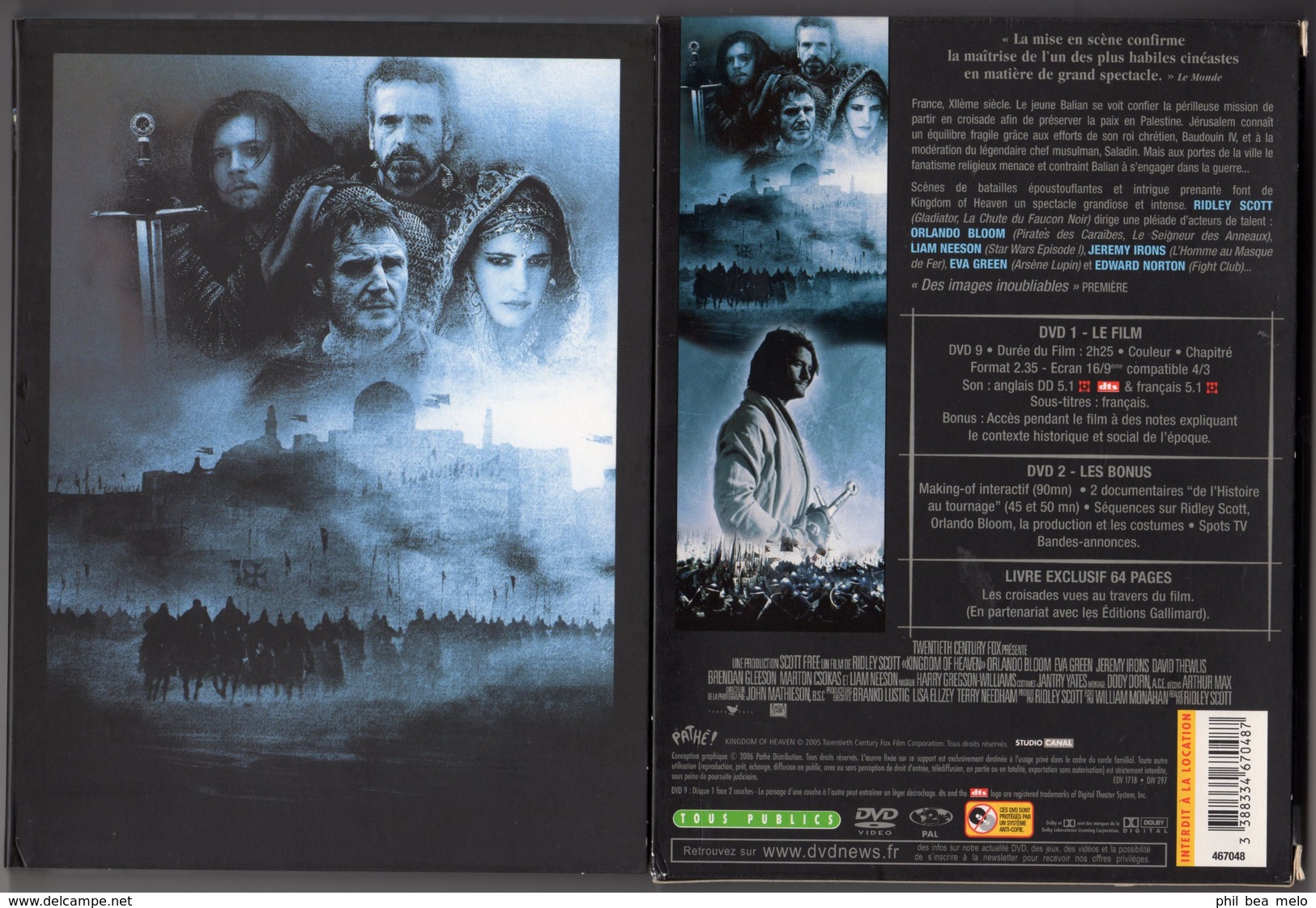 DVD - KINGDOM OF HEAVEN DE RIDLEY SCOTT - ORLANDO BLOOM / JEREMY IRONS / EVA GREEN / LIAM NEESON - Histoire