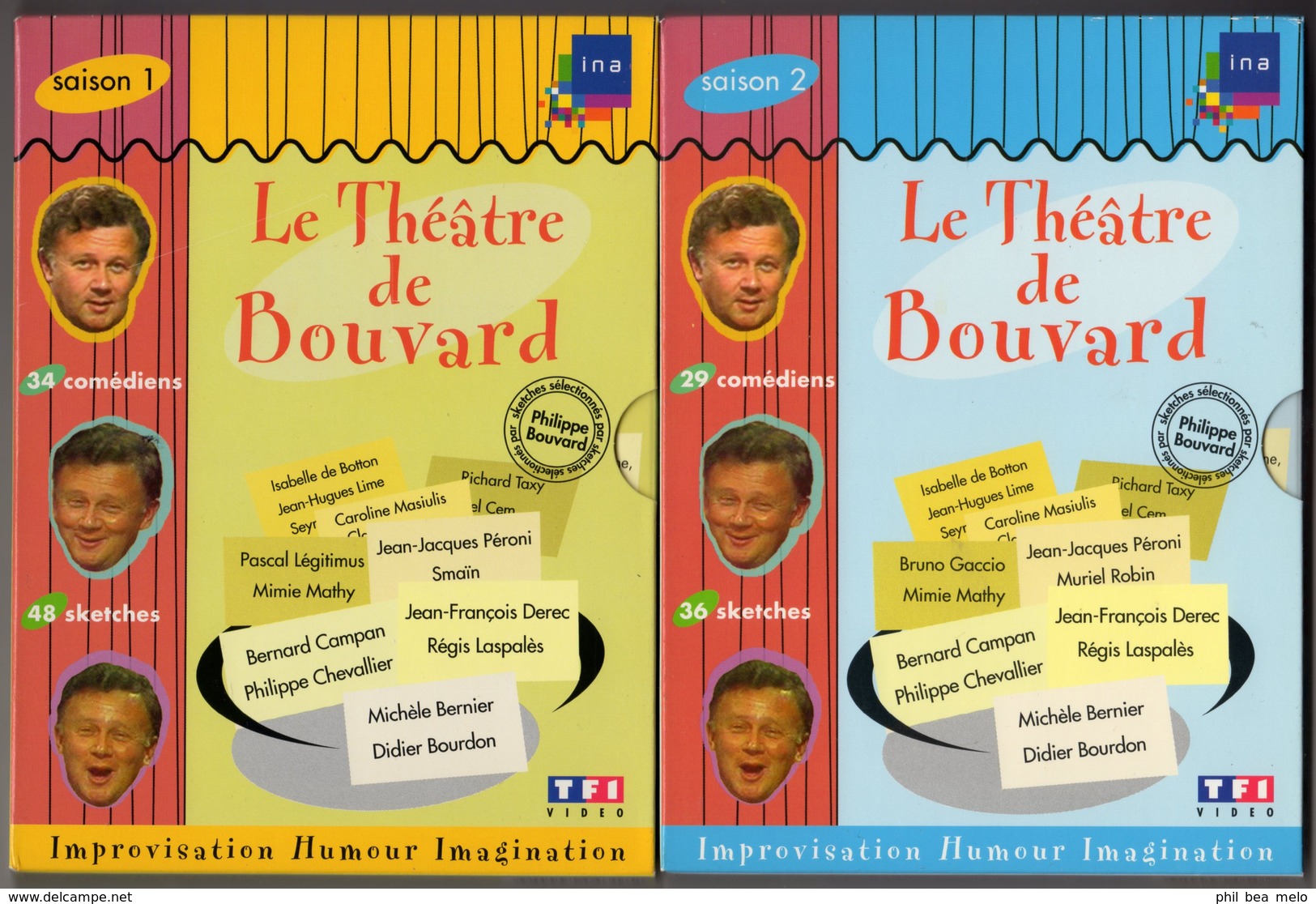 DVD - LOT 2 COFFRETS 2 DVD - LE THÉÂTRE DE BOUVARD SAISON 1 & 2 - MIMIE MATHY / LES NULS /ETC.. - Serie E Programmi TV