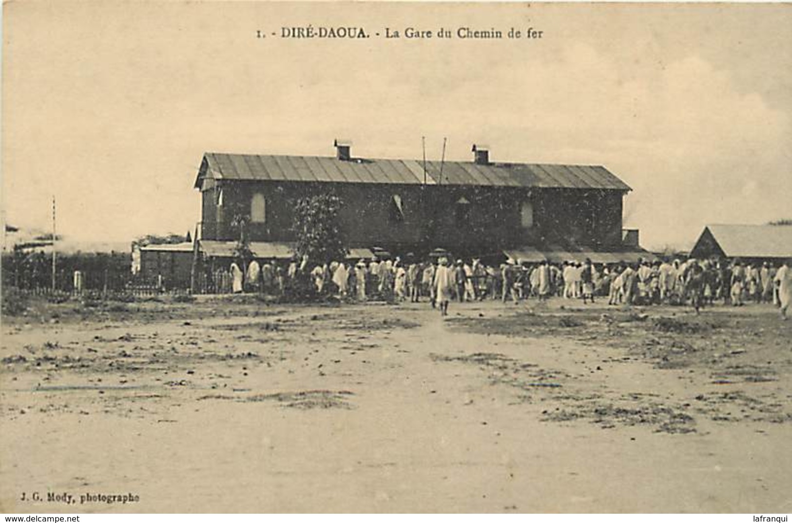 Pays Div-ref H146- Ethiopie - Dire Daoua - La Gare Ligne Du Chemin De Fer - Theme Gares   -carte Bon Etat - - Ethiopie