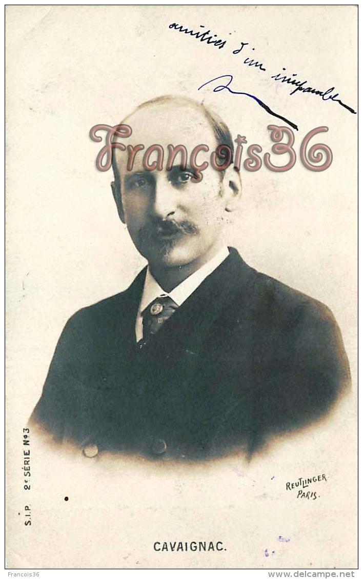 Cavaignac Portrait Reutlinger - 2 SCANS - Hommes Politiques & Militaires