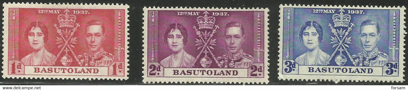 BASUTOLAND..1937..Michel # 15-17...MLH...MiCV - 2.20 Euro. - 1933-1964 Crown Colony