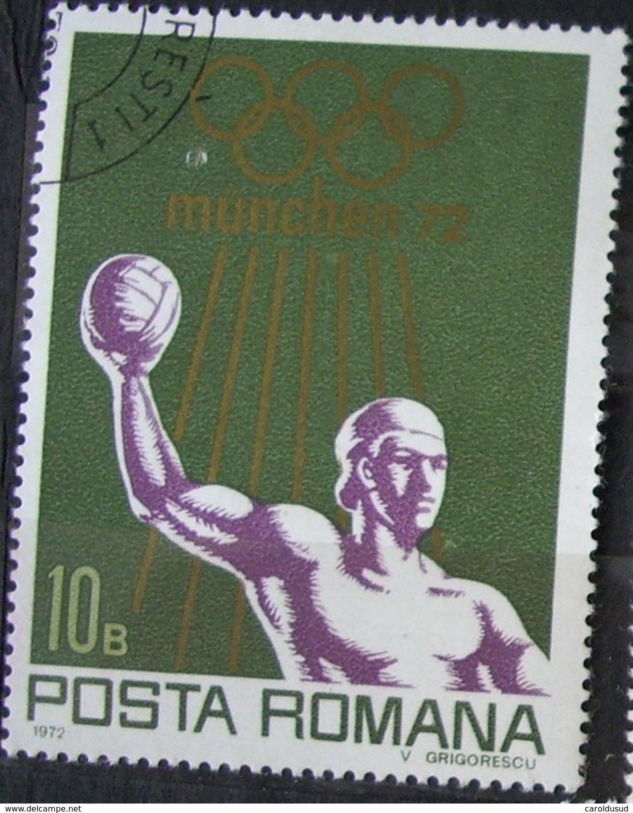 lot 6x timbre timbres obliterés posta romana box munchen 72