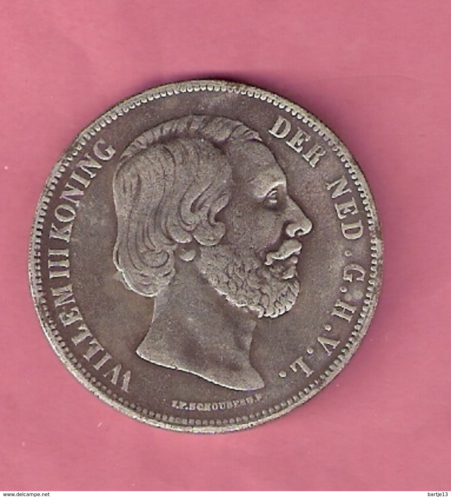 RIJKSDAALDER 2 1/2 GULDEN 1863 WILLEM III MOEILIJKSTE JAAR  NASLAG - 1849-1890 : Willem III