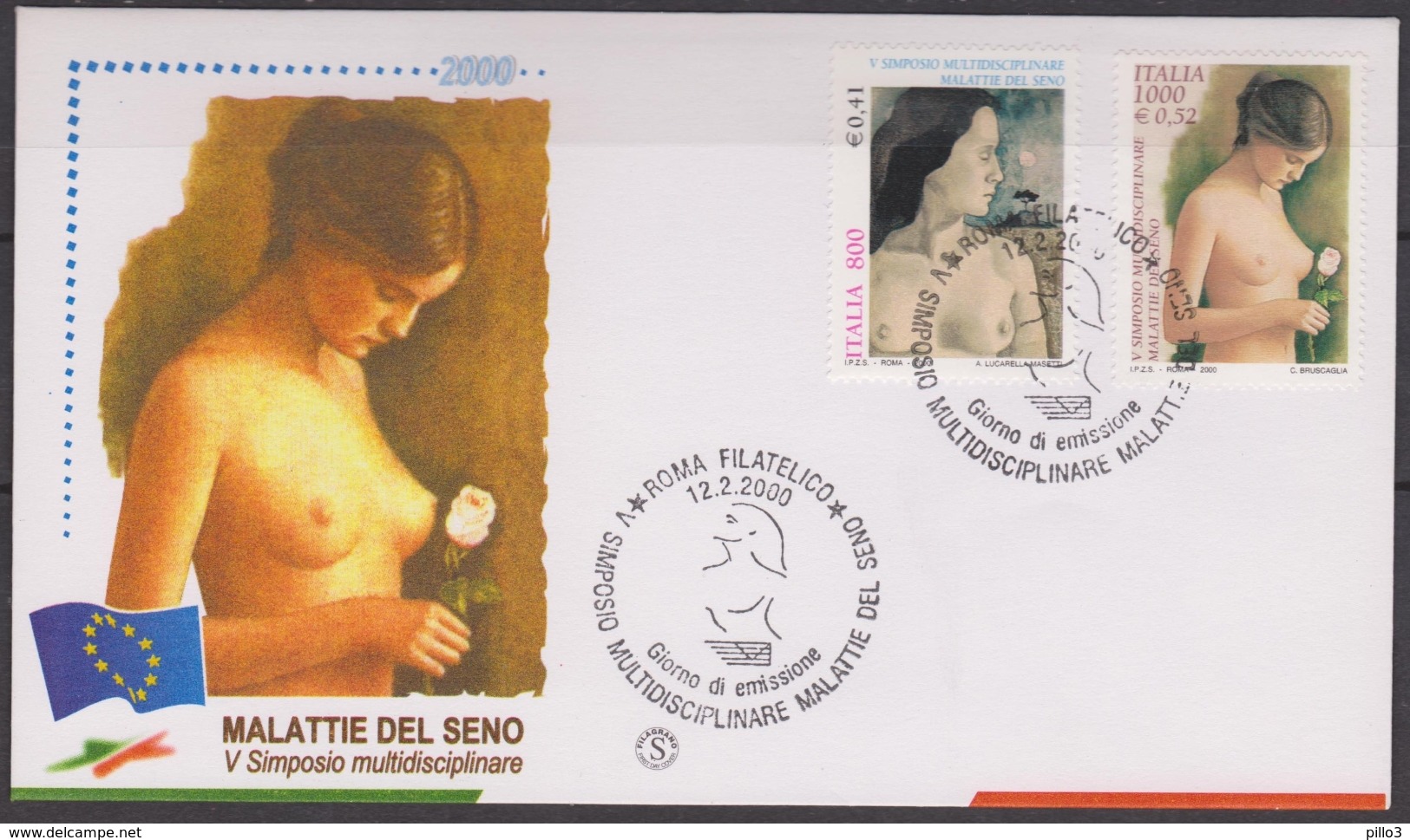 ITALIA :  FDC  5° Simposio Sulle Malattie Del Seno - Annullo  Da  Roma  Del  12.02.2000 - FDC