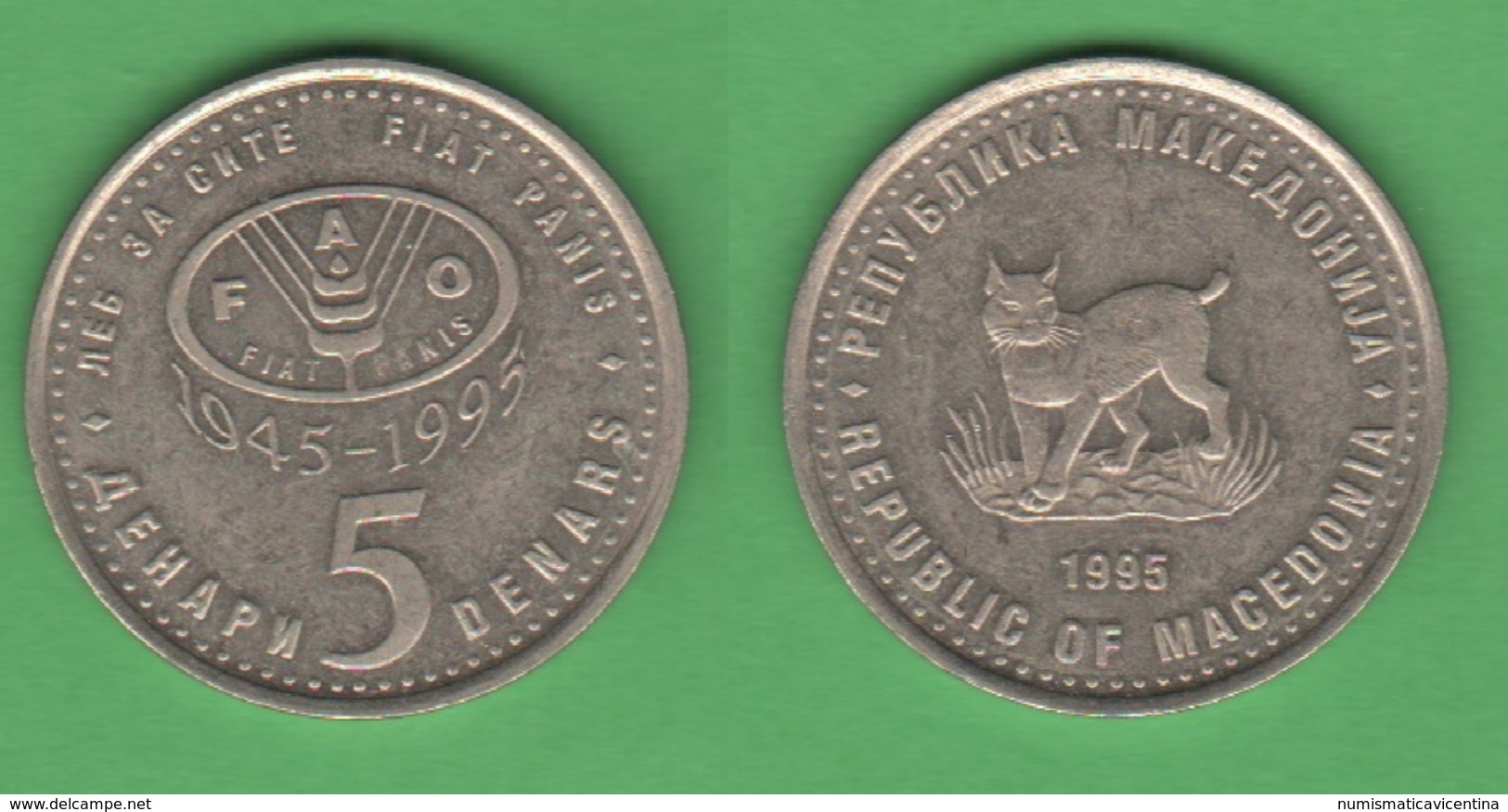 FAO Macedonia 5 Dinars 1995 - Nordmazedonien