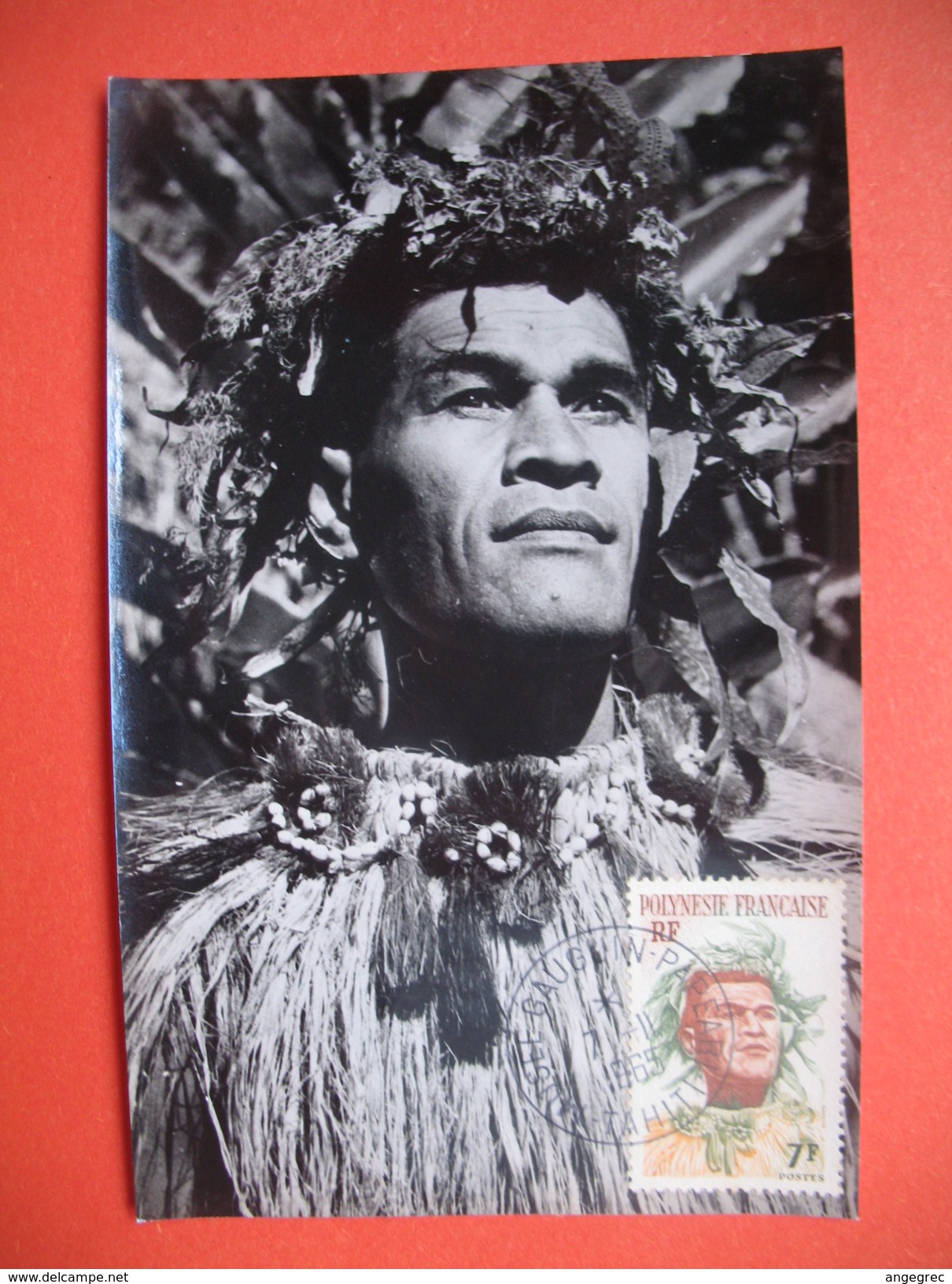 TAHITI YT N° 7 CARTE MAXIMUM 7f. CARD PREMIER JOUR PAPEETE 7 Novembre 1965 - Maximumkaarten