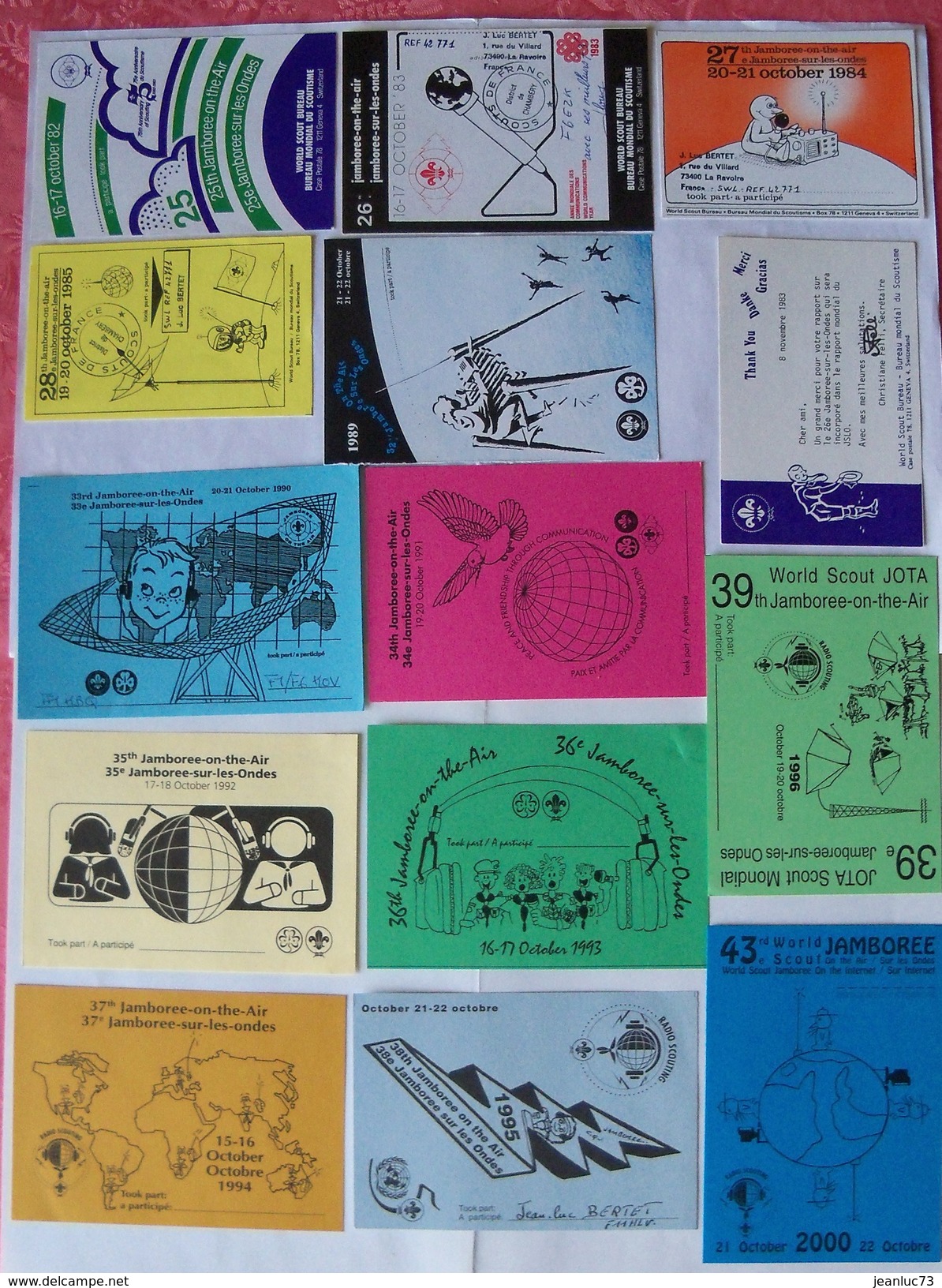 SCOUTISME -   LOT DE 14 CARTES JAMBOREE SUR LES ONDES (JOTA) - Editions Du Bureau Mondial - Scoutisme