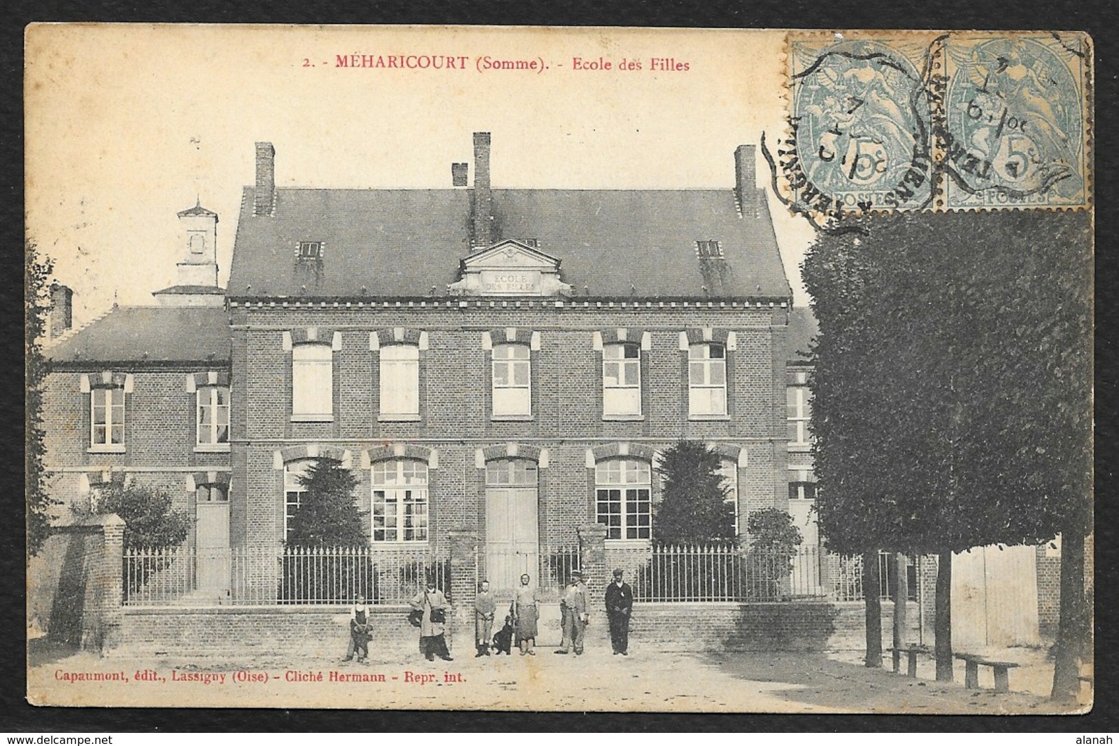 MEHARICOURT Ecole Des Filles (Capaumont Hermann) Somme (80) - Autres & Non Classés