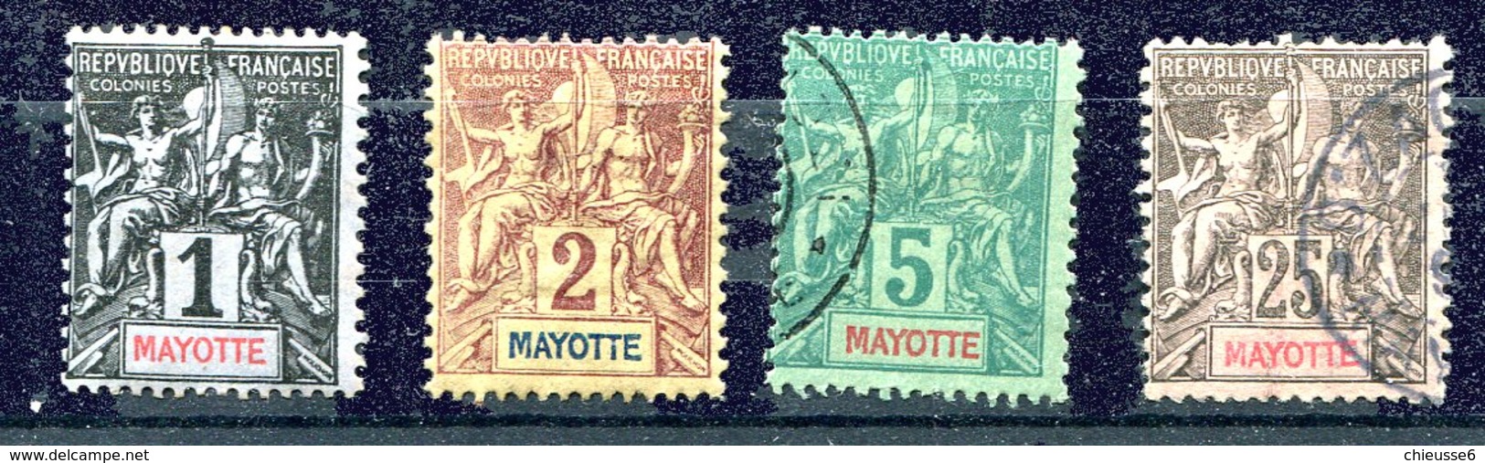 Mayotte *, Ch, (*)  1 - 2 - 4 - 25 - Usati