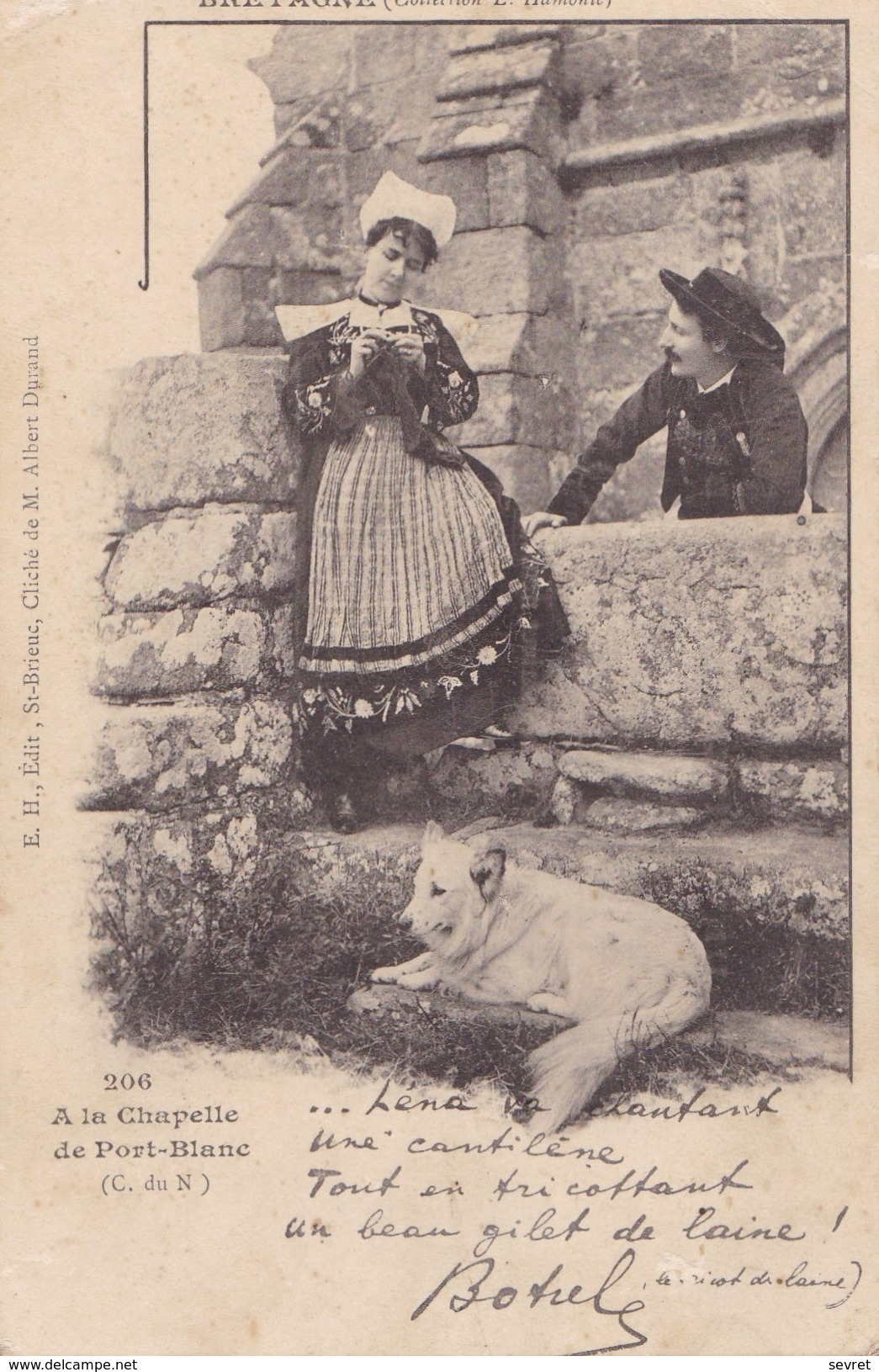 A La Chapelle De Port-Blanc. BOTREL. Carte Précurseur - Costumes